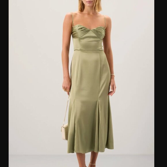 REFORMATION Hensley Silk Dress Size 8 - Picture 2 of 9